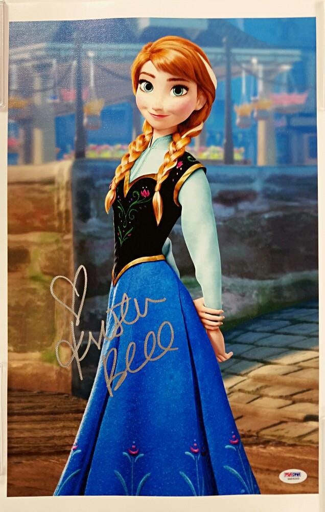11x17 Canvas Photograph Signed by Kristen Bell as Anna from Frozen PSA DNA Authenticated (1 of 2)