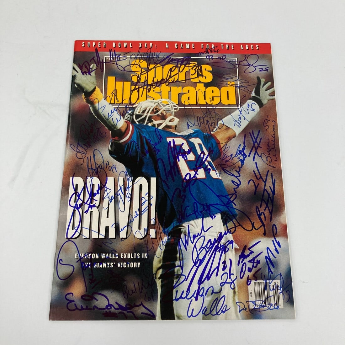1990 New York Giants Super Bowl XLVI Team Signed Photo with JSA COA (1 of 9)