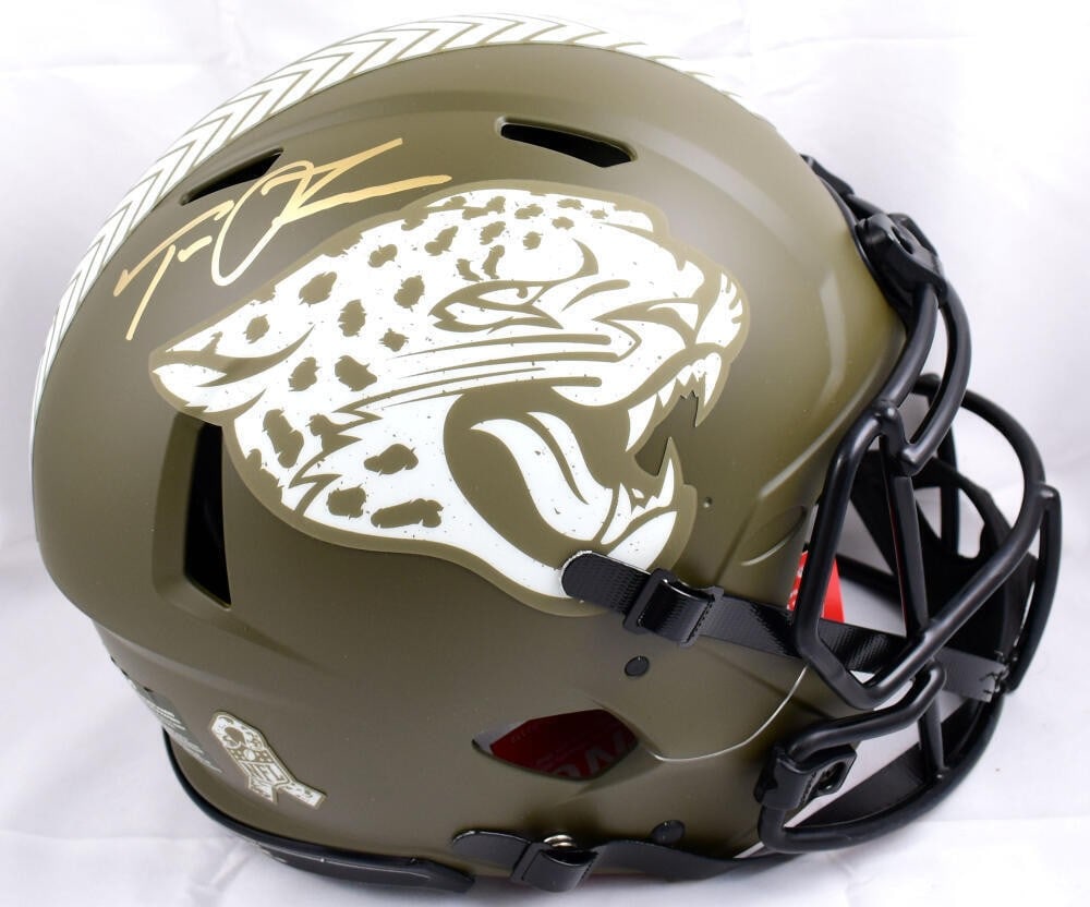 Trevor Lawrence Signed Jaguars Salute to Service Helmet Fanatics Authentic (1 of 5)