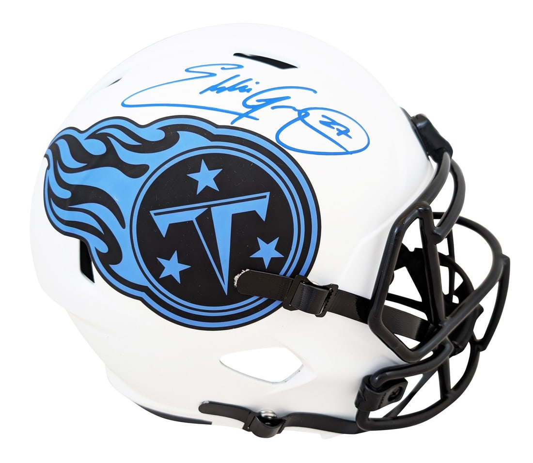 Eddie George Signed Tennessee Volunteers Lunar Full Size Helmet Fanatics: Eddie George Signed Tennessee Volunteers Lunar Full Size Helmet Fanatics Celebrate the legacy of Eddie George with this authentic, autographed Lunar Full Size Speed Replica Helmet, representing the Te