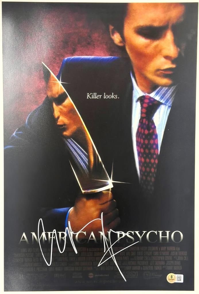 Christian Bale Signed American Psycho 12x18 Photo Beckett Authenticated (1 of 3)