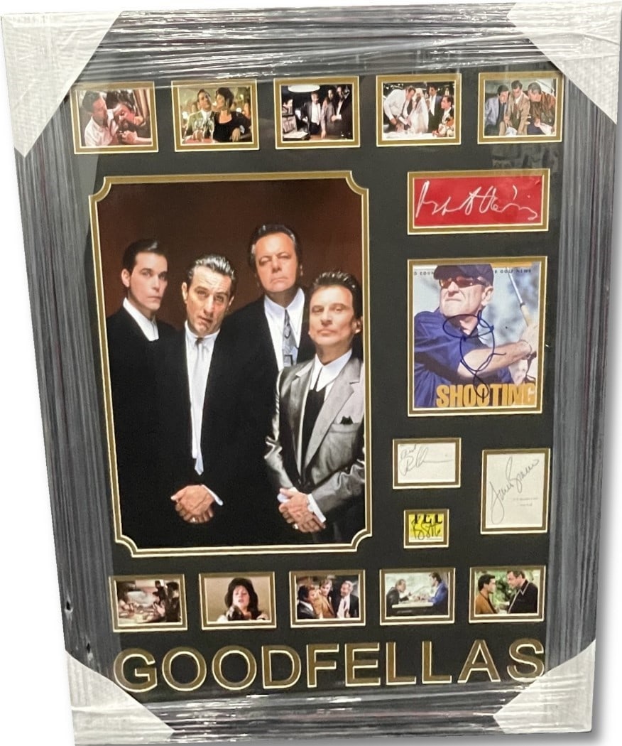 Framed Goodfellas Cast Signed Display DeNiro Pesci Liotta Bracco Sorvino JSA (1 of 5)