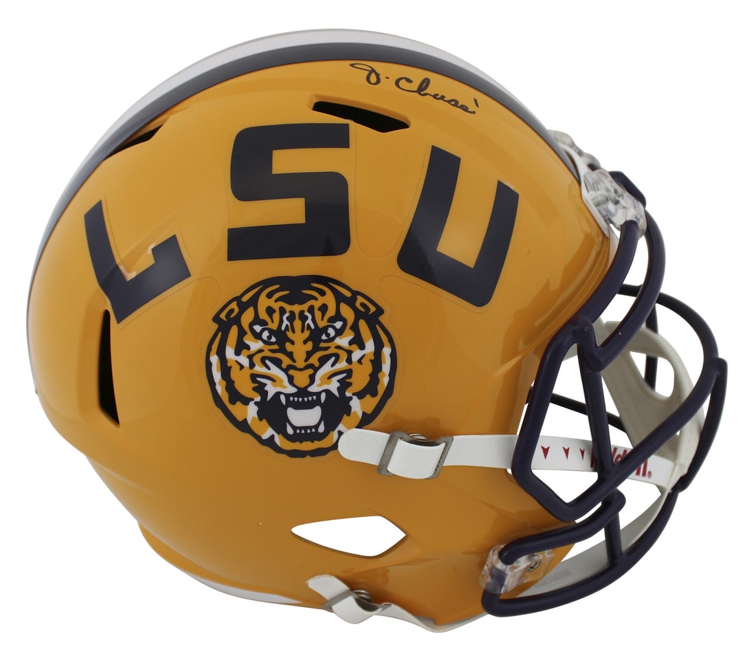 Ja'Marr Chase Signed LSU Full Size Speed Rep Helmet BAS Authenticated (1 of 3)