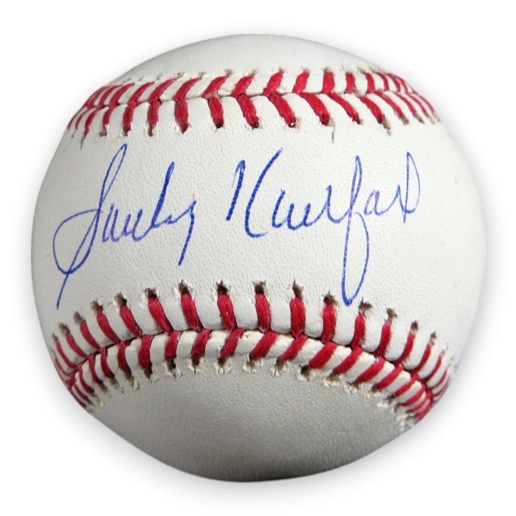 Sandy Koufax Autographed Baseball Dodgers JSA Authenticated Signature: Sandy Koufax Autographed Baseball Dodgers JSA Authenticated Signature This is an authentic Sandy Koufax autographed baseball, a true collectible for fans of the Los Angeles Dodgers and baseball histor