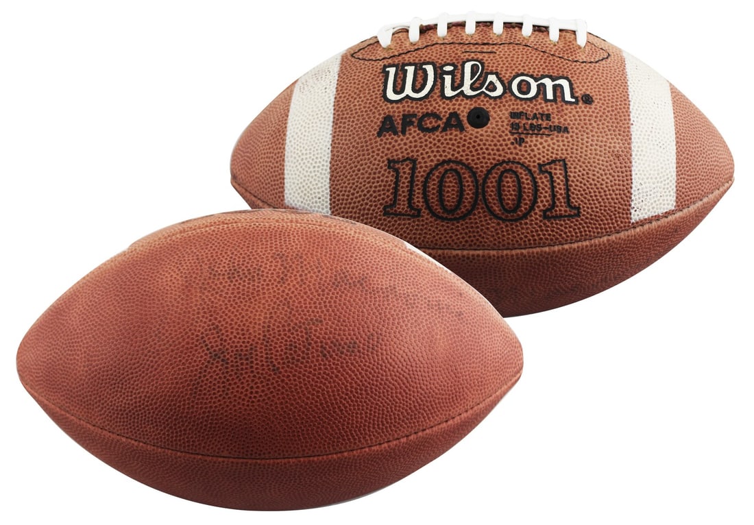 Penn State Signed Football by Joe Paterno & John Mackovic Beckett Authenticated: Penn State Signed Football by Joe Paterno & John Mackovic Beckett Authenticated This genuine autographed football features the signatures of Joe Paterno and John Mackovic, both legendary figures from 