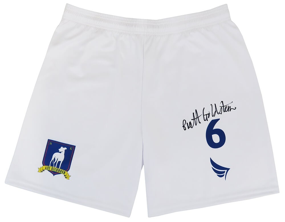 Brett Goldstein Signed Ted Lasso Roy Kent #6 Soccer Shorts with COA: Brett Goldstein Signed Ted Lasso Roy Kent #6 Soccer Shorts with COA Own a piece of television history with these signed Ted Lasso A.F.C. Richmond Roy Kent #6 soccer shorts, personally autographed by B