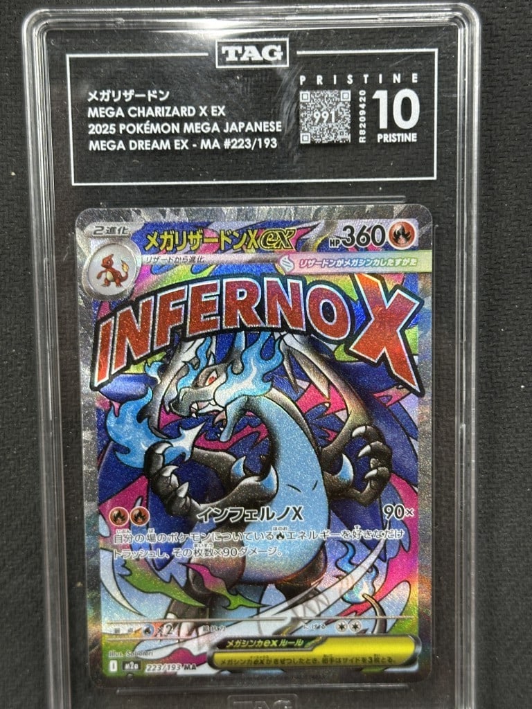 Mega Charizard X EX Rare Japanese TAG 10 Pristine Baseball Card (1 of 2)