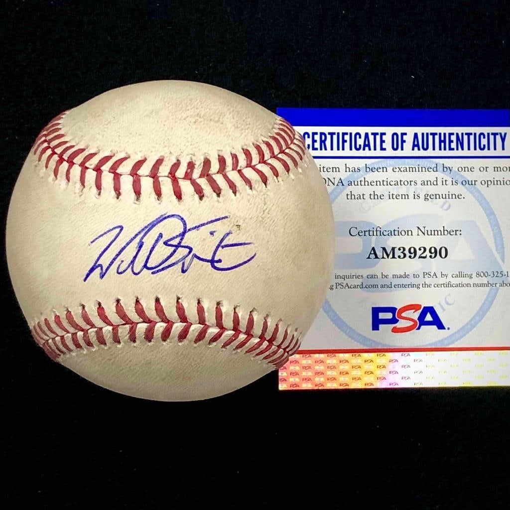 2022 Dodgers Game-Used Baseball Signed by Will Smith PSA COA MLB Hologram: 2022 Dodgers Game-Used Baseball Signed by Will Smith PSA COA MLB Hologram This 2022 Los Angeles Dodgers game-used baseball is signed by Will Smith. The baseball comes with a PSA Certificate of Authent