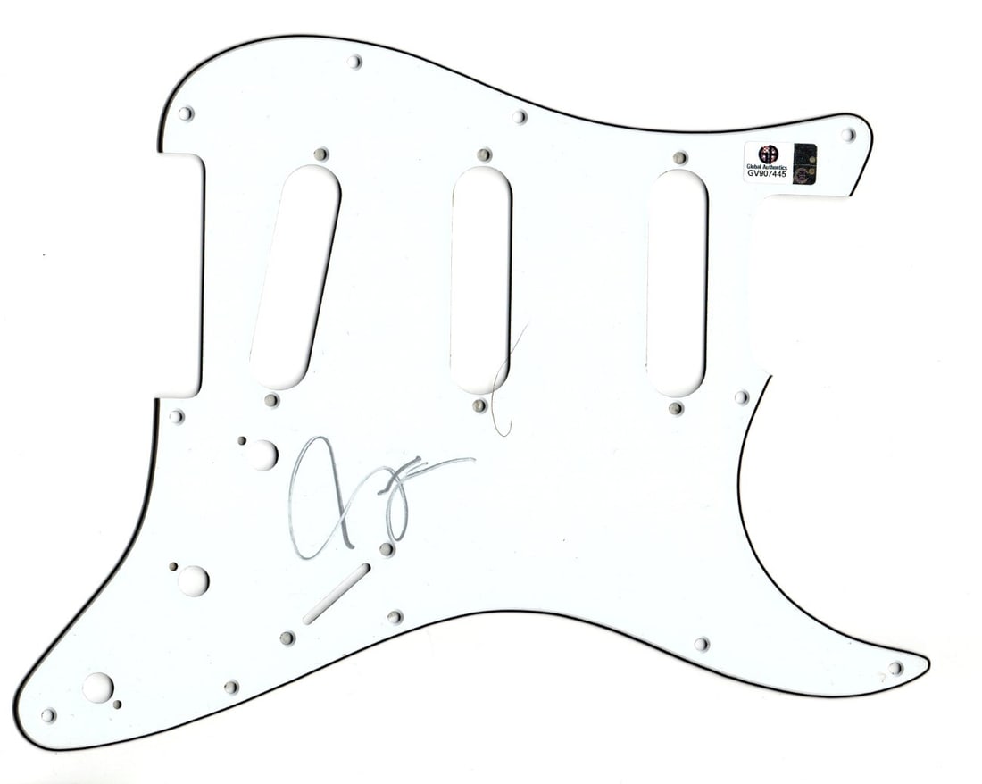 Al Pacino Autographed Guitar Pickguard Authenticated by Global Authentics: Al Pacino Autographed Guitar Pickguard Authenticated by Global Authentics This guitar pickguard has been autographed by Al Pacino, renowned for his iconic roles in films such as Scarface and The Godfa