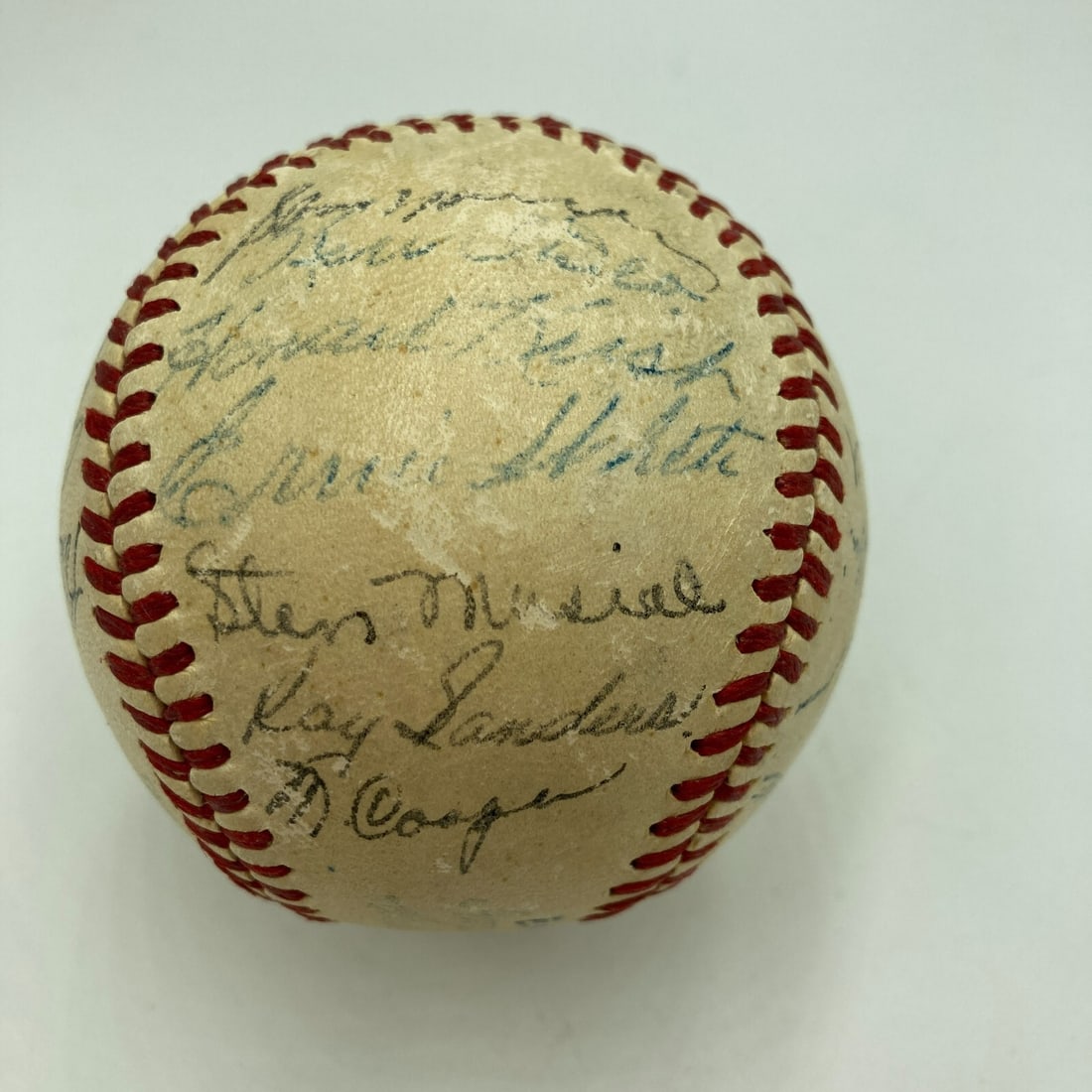 1942 St. Louis Cardinals Team Signed Baseball with JSA COA: 1942 St. Louis Cardinals Team Signed Baseball with JSA COA Celebrate the legendary 1942 St. Louis Cardinals with this officially sanctioned team signed baseball. This remarkable piece features the sig