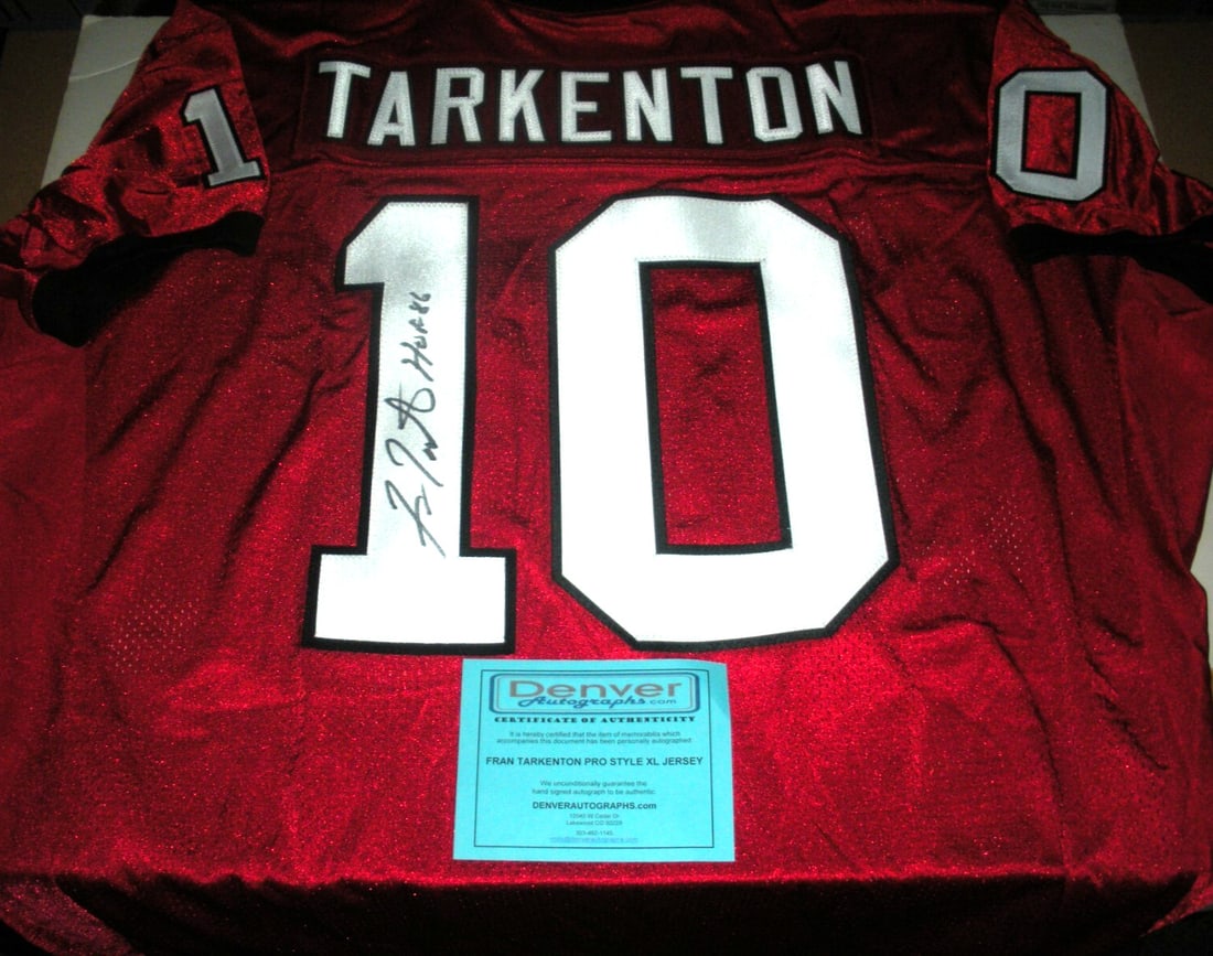 Fran Tarkenton Georgia Bulldogs Signed Nike Jersey with COA: Fran Tarkenton Georgia Bulldogs Signed Nike Jersey with COA This officially licensed Nike jersey features a rare signed edition of Fran Tarkenton, a celebrated figure in football history. The jersey r