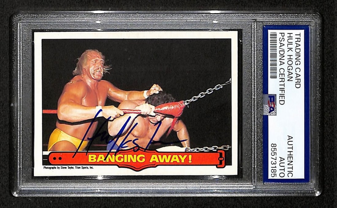 Hulk Hogan Autographed 1985 OPC Card #51 PSA/DNA Authenticated: Hulk Hogan Autographed 1985 OPC Card #51 PSA/DNA Authenticated This is a Hulk Hogan Signed/Autographed 1985 OPC O Pee Chee Card #51, authenticated by PSA/DNA. The card comes encapsulated in a tamper-p