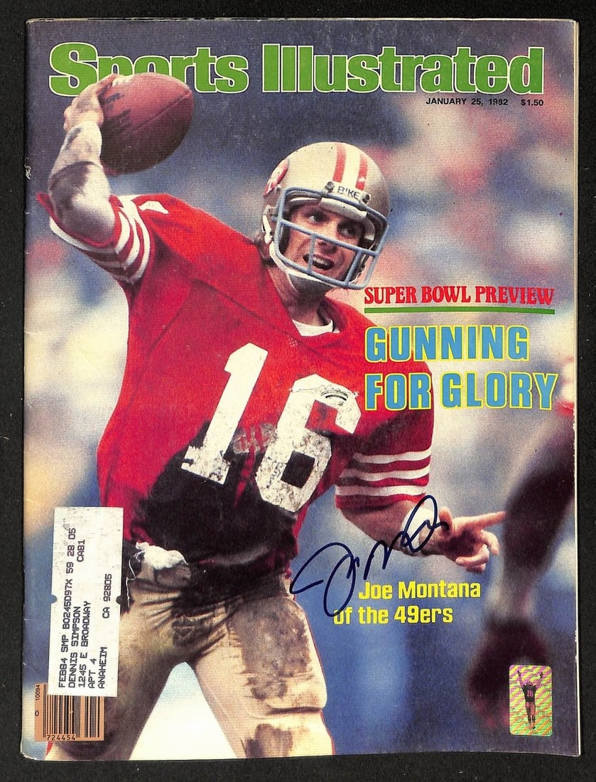 1982 Sports Illustrated Magazine Joe Montana Autograph PSA DNA Authenticated (1 of 2)