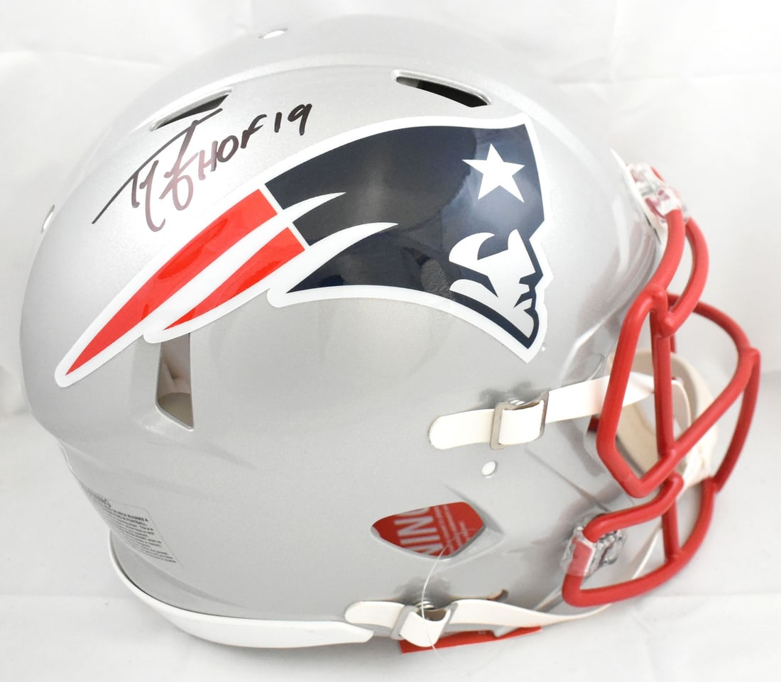 New England Patriots Speed Authentic Helmet Autographed by Ty Law with Beckett Holo (1 of 5)