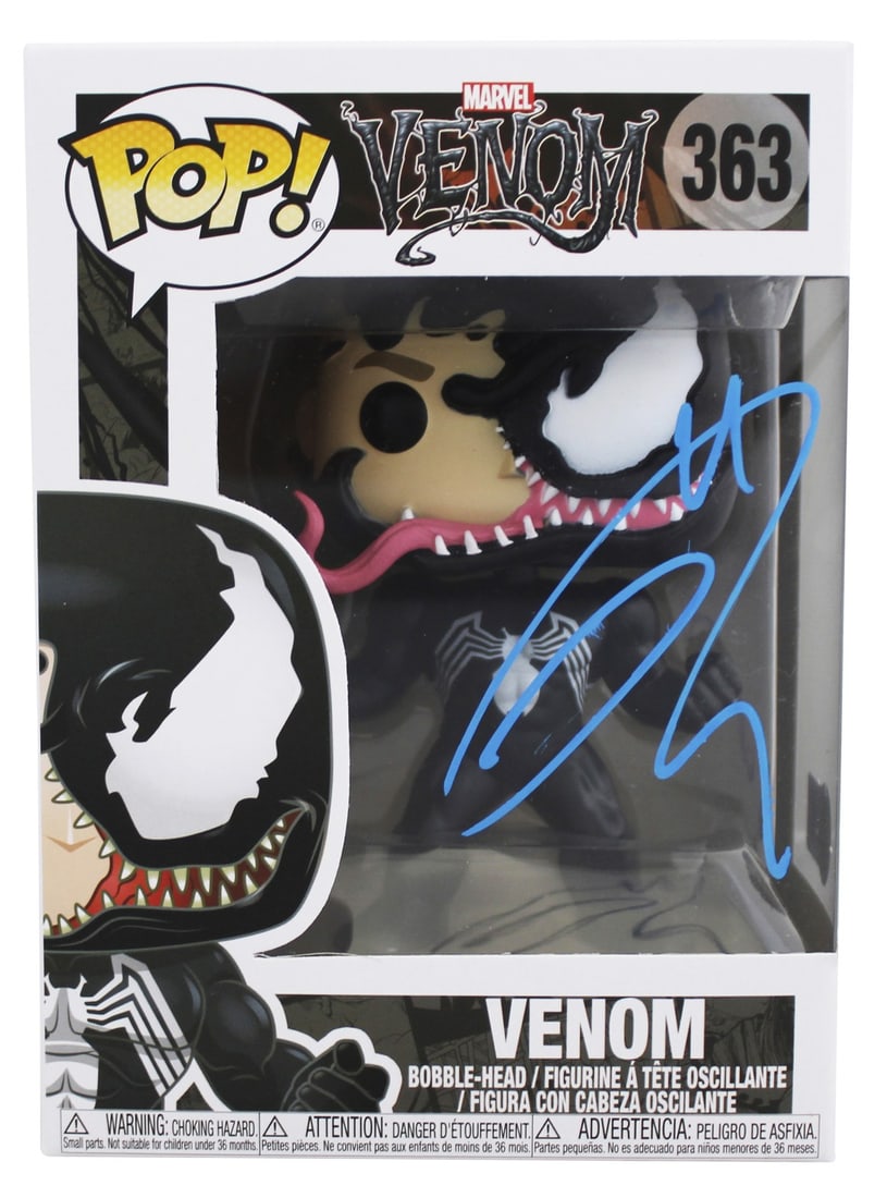 Tom Hardy Signed Venom #363 Funko Pop Vinyl Figure Beckett Authenticated: Tom Hardy Signed Venom #363 Funko Pop Vinyl Figure Beckett Authenticated This Authentic Signed Venom #363 Funko Pop Vinyl Figure has been personally signed by Tom Hardy, the iconic actor known for his