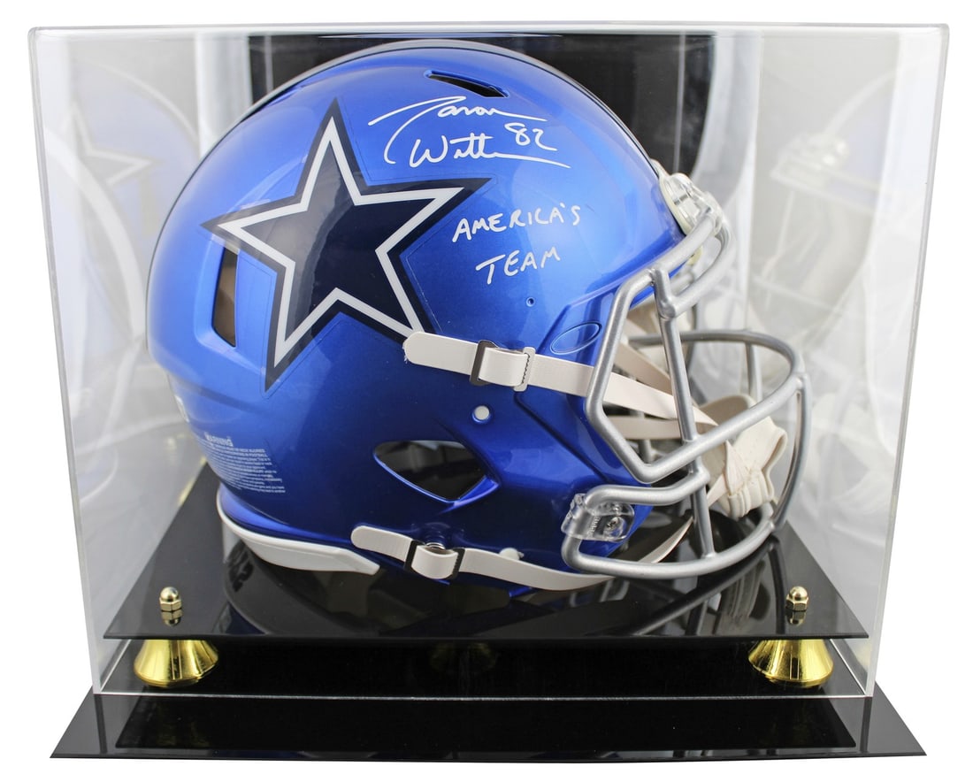 Jason Witten Autographed Dallas Cowboys Flash Helmet with BAS Authentication: Jason Witten Autographed Dallas Cowboys Flash Helmet with BAS Authentication This is an authenticated full-size speed Proline helmet signed by Jason Witten, the legendary tight end of the Dallas Cowbo