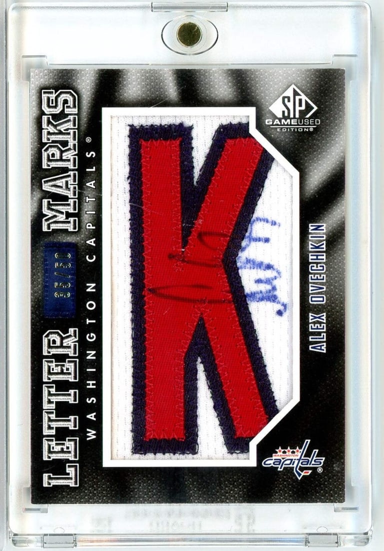 2010 Alex Ovechkin #LM-AO /50 Relic Autographed Hockey Card Upper Deck Authenticated (1 of 2)