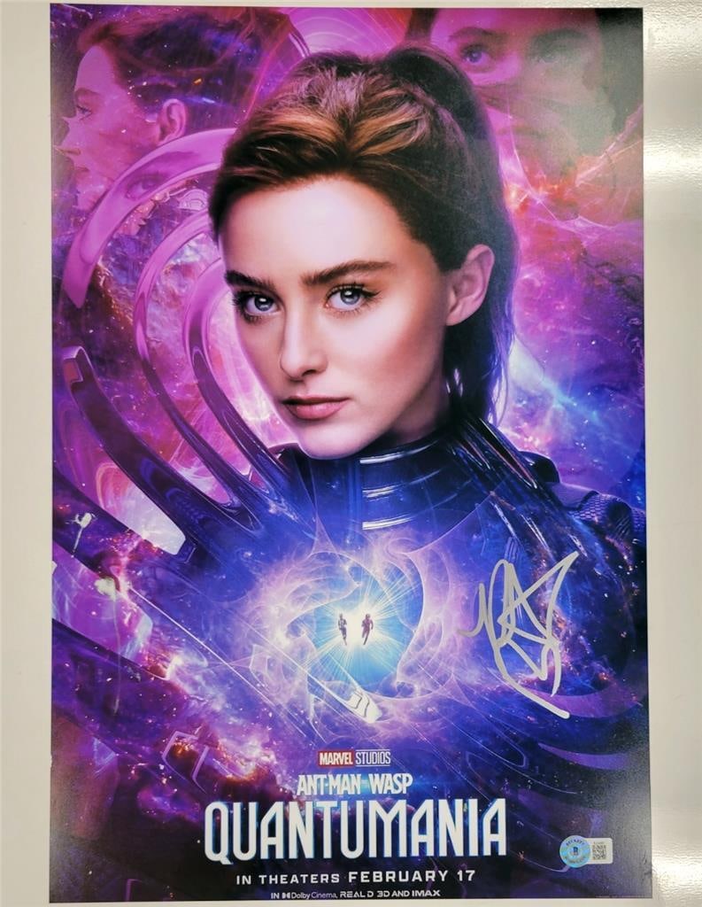 Kathryn Newton Signed 12x18 Photo Ant-Man Quantumania Beckett Authenticated: Kathryn Newton Signed 12x18 Photo Ant-Man Quantumania Beckett Authenticated Capture a piece of cinematic history with this original 12x18 photograph signed by Kathryn Newton, who plays Cassie in the m