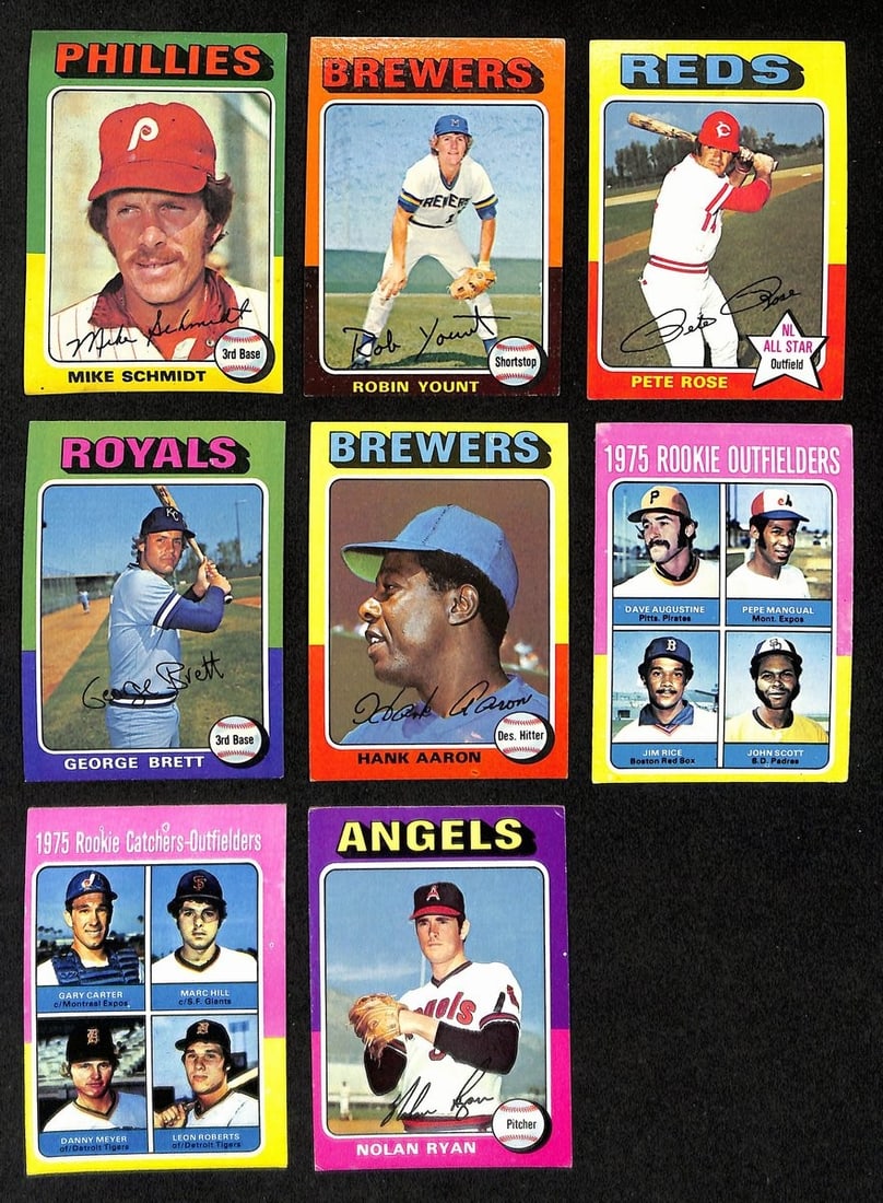 Complete 1975 Topps Baseball Card Set With Brett Yount Aaron Schmidt: Complete 1975 Topps Baseball Card Set With Brett Yount Aaron Schmidt This is a complete 1975 Topps Baseball Card set featuring all 660 cards from the season. The set includes notable players such as B