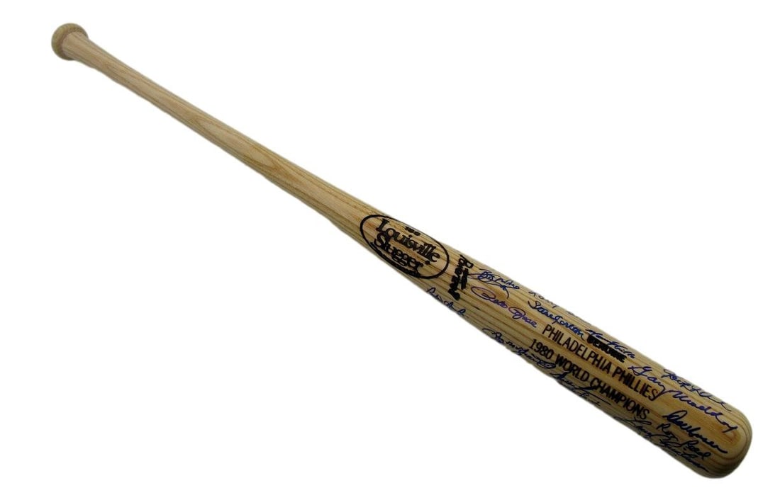 Philadelphia Phillies 1980 World Series Bat Signed by 31 Players PSA DNA Authenticated (1 of 7)