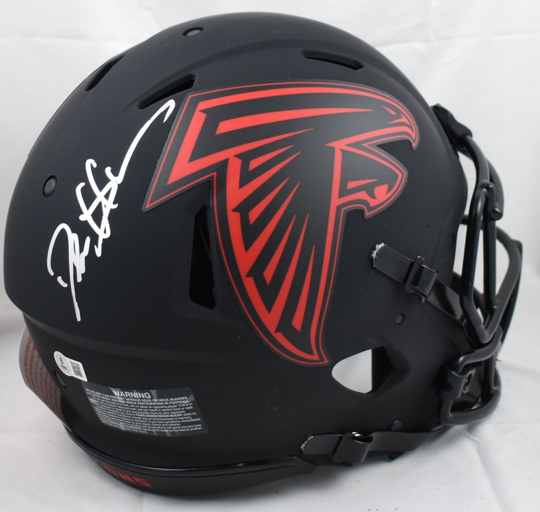 Atlanta Falcons Eclipse Speed Authentic Helmet Signed by Deion Sanders Beckett Holo: Atlanta Falcons Eclipse Speed Authentic Helmet Signed by Deion Sanders Beckett Holo This is an Atlanta Falcons full-size Eclipse Speed authentic helmet that has been hand-signed by Deion Sanders. The 