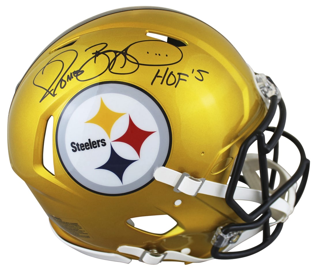Jerome Bettis Signed Flash Full Size Helmet HOF 15 BAS Authentic: Jerome Bettis Signed Flash Full Size Helmet HOF 15 BAS Authentic Celebrate the legacy of Jerome Bettis with this autographed Pittsburgh Steelers Flash Full Size Speed Proline Helmet. This authentic he
