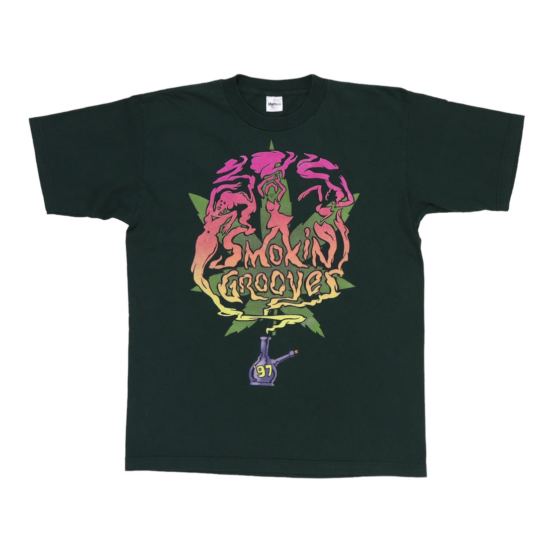 Vintage 1997 Smokin Grooves Tour Green Cotton T-Shirt Extra Large (1 of 5)