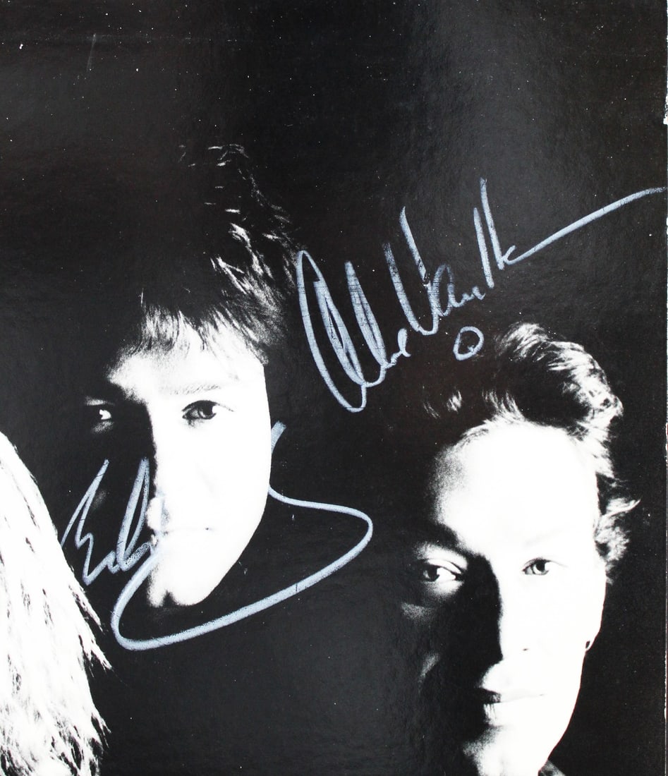 Van Halen Signed OU812 Album Cover by Eddie Alex Michael Sammy BAS AE40004 - 3