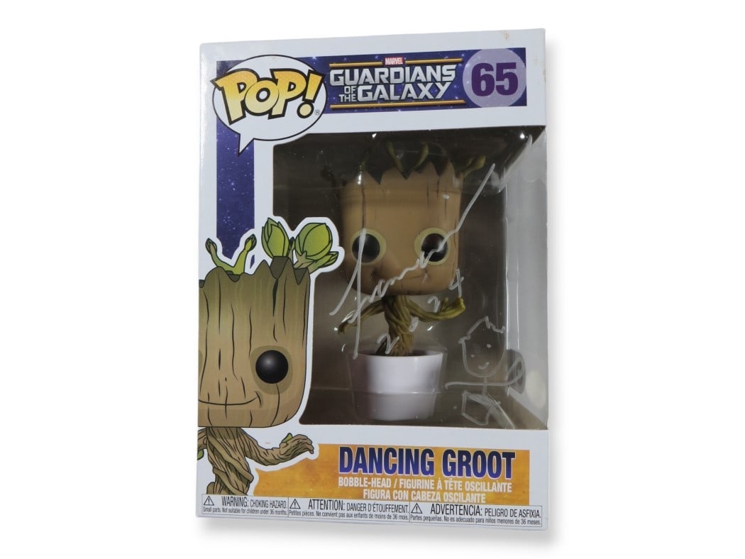 Anthony Francisco Signed Dancing Groot Funko POP! JSA Authenticated: Anthony Francisco Signed Dancing Groot Funko POP! JSA Authenticated This is an original autographed Funko POP! figure of Dancing Groot, signed by Anthony Francisco. The signature has been authenticate