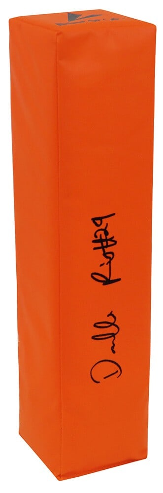 Darrelle Revis Signed Orange Endzone Pylon New York Jets COA: Darrelle Revis Signed Orange Endzone Pylon New York Jets COA Darrelle Revis Signed Orange Endzone Pylon New York Jets COA This official BSN orange endzone pylon, signed by NFL star Darrelle Revis, is 