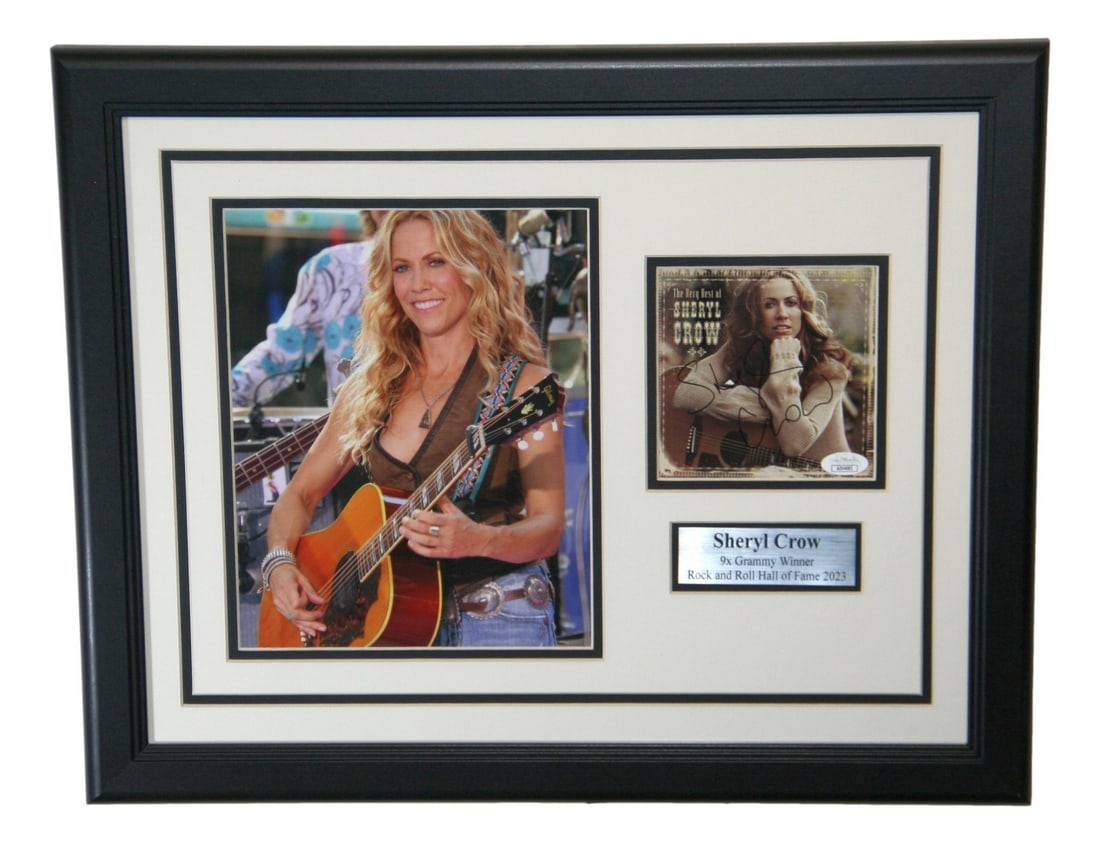 Framed Sheryl Crow Signed CD Booklet with Photo JSA Authenticated (1 of 3)