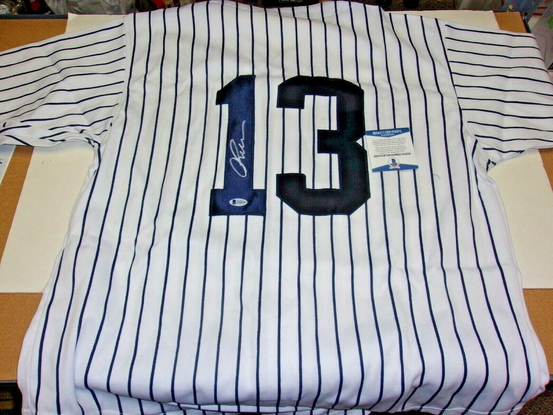 Signed Alex Rodriguez Jersey New York Yankees Beckett Authenticated Original: Signed Alex Rodriguez Jersey New York Yankees Beckett Authenticated Original This collectible jersey is an original New York Yankees piece signed by Alex Rodriguez, the renowned 3-time MVP and member 
