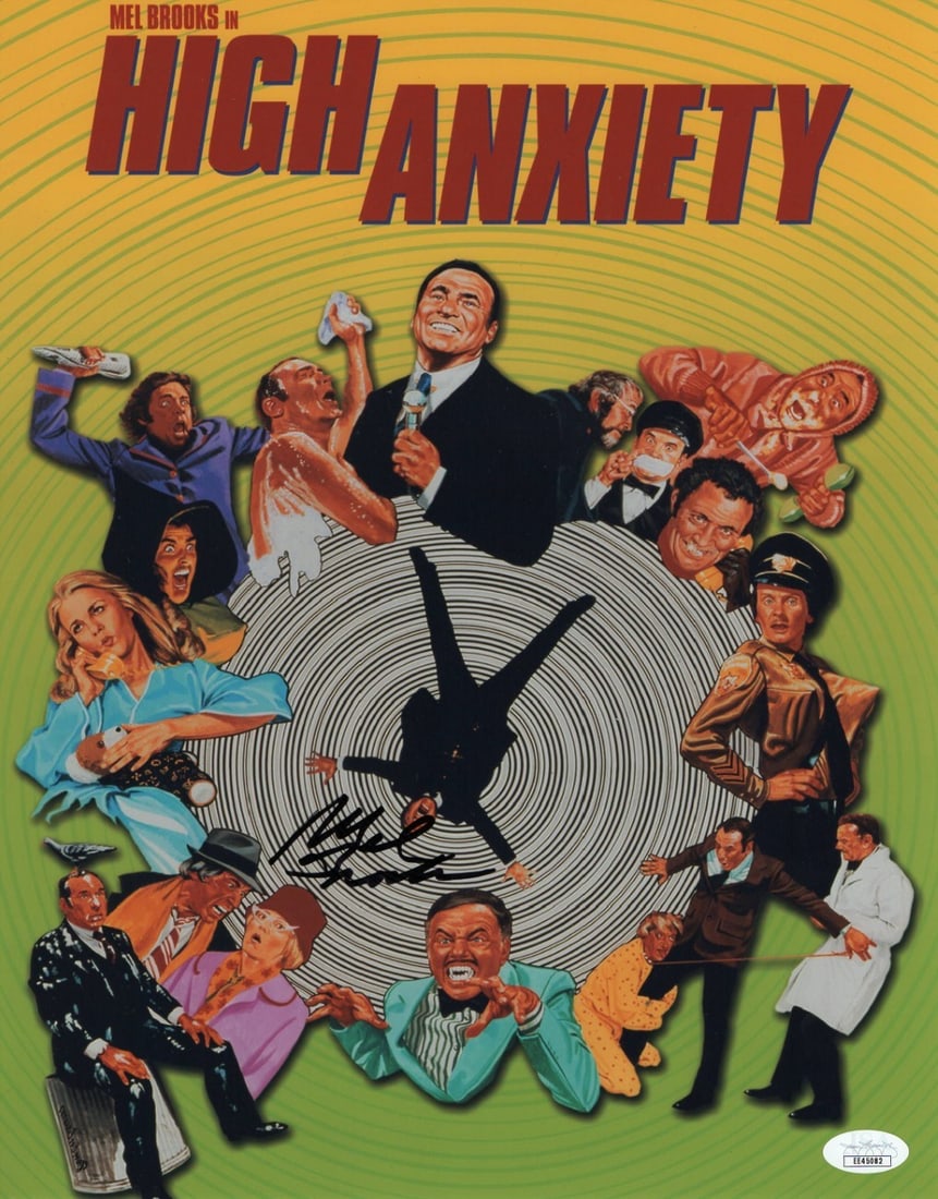 Mel Brooks High Anxiety Signed 11x14 Photo JSA Authenticated: Mel Brooks High Anxiety Signed 11x14 Photo JSA Authenticated This is an authentic 11x14 photograph signed by the legendary director Mel Brooks, known for his iconic comedy films. The signature has bee