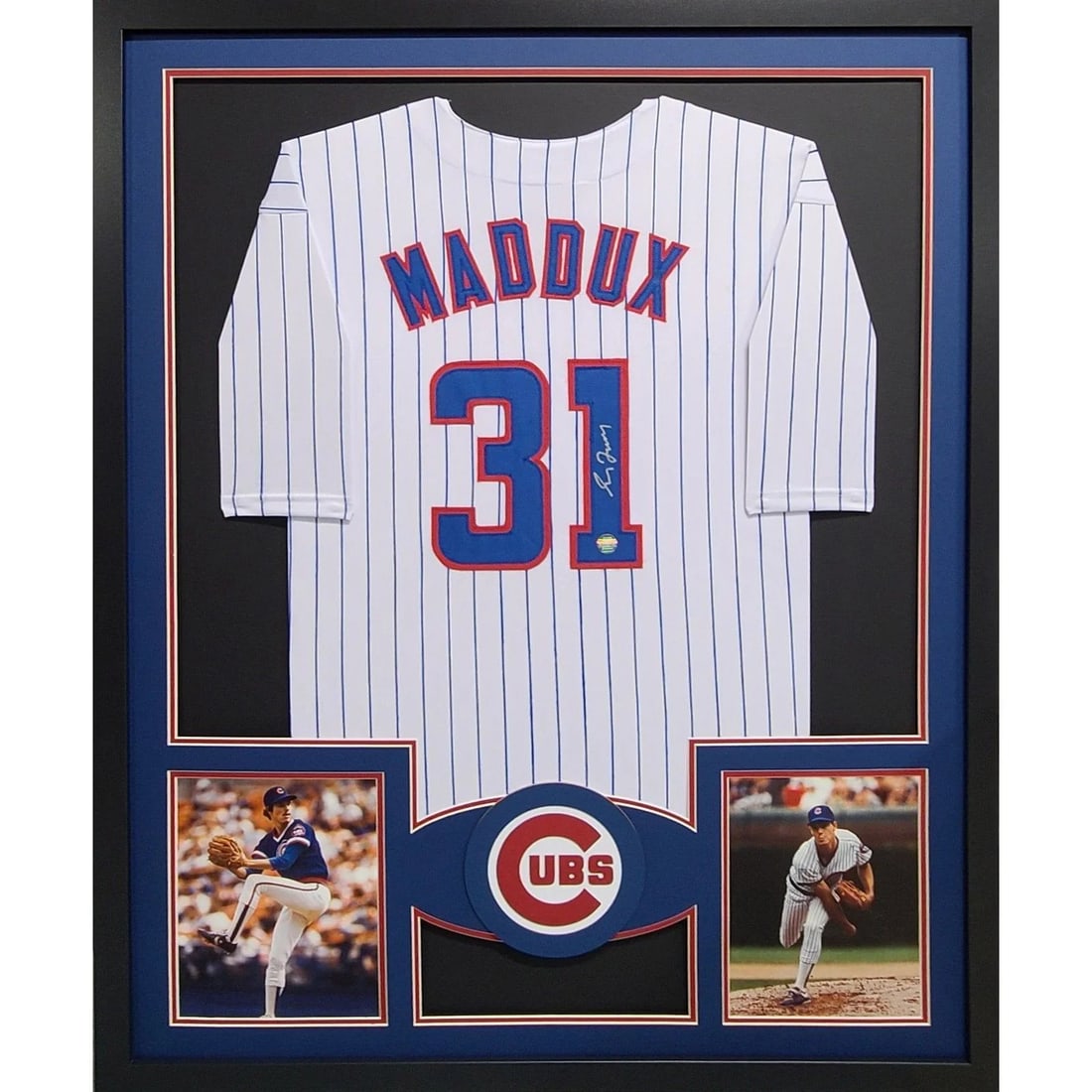 Greg Maddux Autographed Framed Jersey LOJO Authenticated Chicago Cubs: Greg Maddux Autographed Framed Jersey LOJO Authenticated Chicago Cubs Celebrate the legacy of baseball legend Greg Maddux with this autographed framed jersey. This stunning piece is authenticated by L