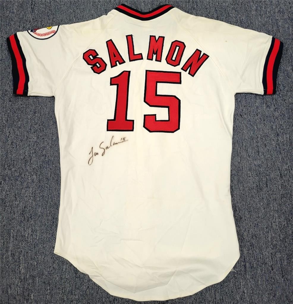 Tim Salmon California Angels Signed Jersey Beckett BAS Authenticated: Tim Salmon California Angels Signed Jersey Beckett BAS Authenticated This is a vintage California Angels jersey, personally signed by Tim Salmon, a celebrated player of the team. The jersey comes with