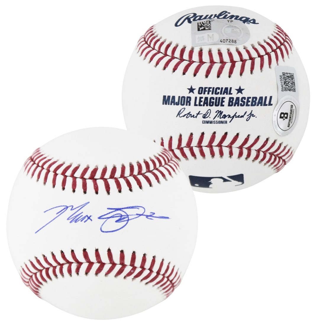 Max Scherzer Signed Texas Rangers Oml Baseball with Beckett Authentication: Max Scherzer Signed Texas Rangers Oml Baseball with Beckett Authentication This authentic Robert Manfred Oml Baseball has been personally signed by Max Scherzer, star pitcher of the Texas Rangers. The