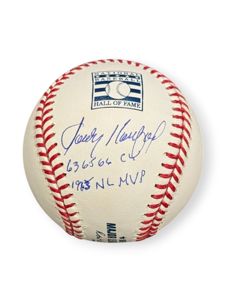 Sandy Koufax Signed Hall Of Fame Baseball Beckett Authenticated Dodgers: Sandy Koufax Signed Hall Of Fame Baseball Beckett Authenticated Dodgers This is an authentic Sandy Koufax autographed Hall of Fame baseball, inscribed with "63.65.66 Cy" and "1963 NL MVP". The basebal