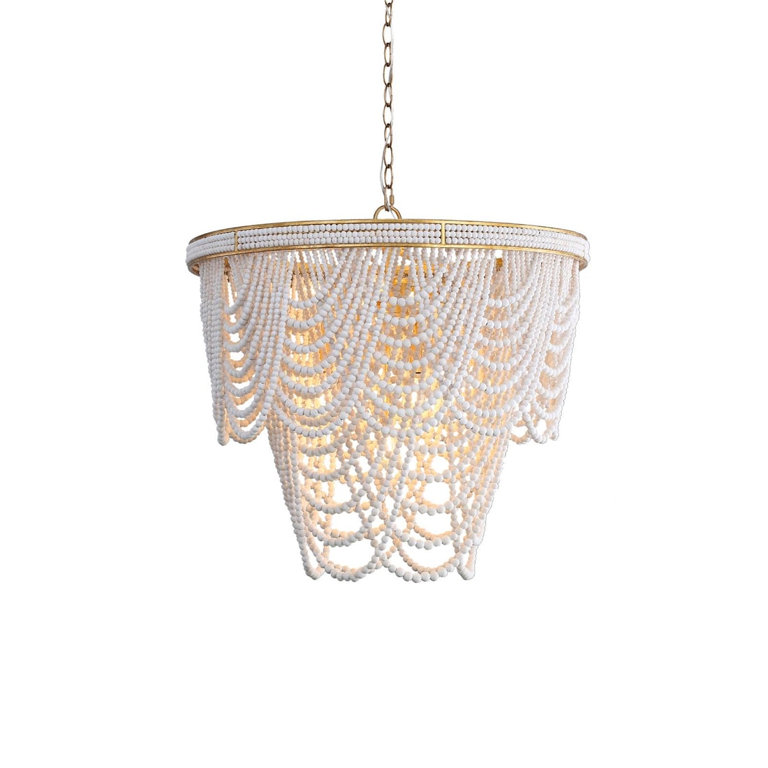 Terracotta Renaissance Brass Wood Bead Chandelier 26 Inch Adjustable: Terracotta Renaissance Brass Wood Bead Chandelier 26 Inch Adjustable Illuminate your space with the elegant Renaissance Wood Bead Chandelier, featuring a stunning brass finish that adds a touch of sop
