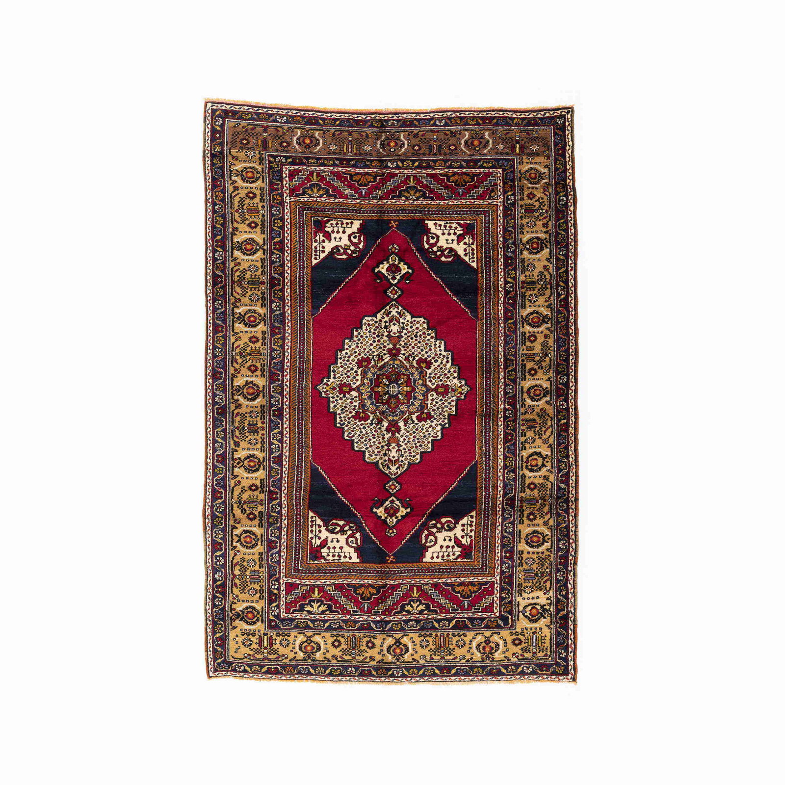 Authentic Taspinar Handmade Wool Carpet 64.2 x 115.7 Inches: Authentic Taspinar Handmade Wool Carpet 64.2 x 115.7 Inches Discover the beauty of this Authentic Handmade Taspinar Carpet, meticulously crafted from high-quality wool on wool. Originating from Taspin