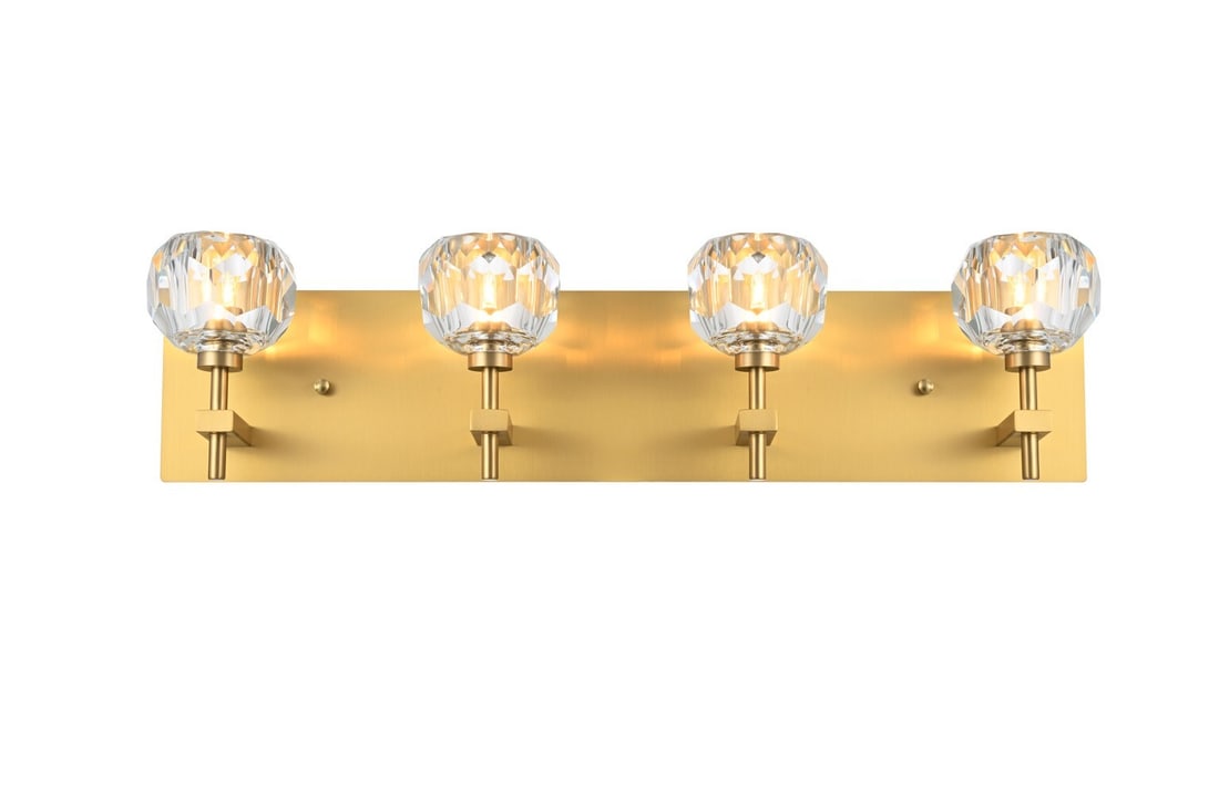 Graham 4-Light Gold Crystal Wall Sconce for Bathroom or Bedroom (1 of 12)