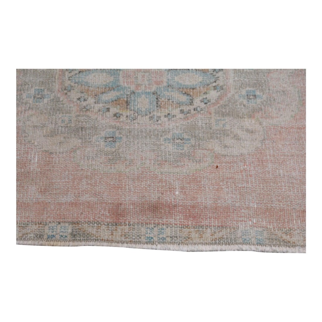 Anatolian Wool Runner Hand Knotted Vintage Turkish 2'6 x 10'2 Pink (1 of 5)