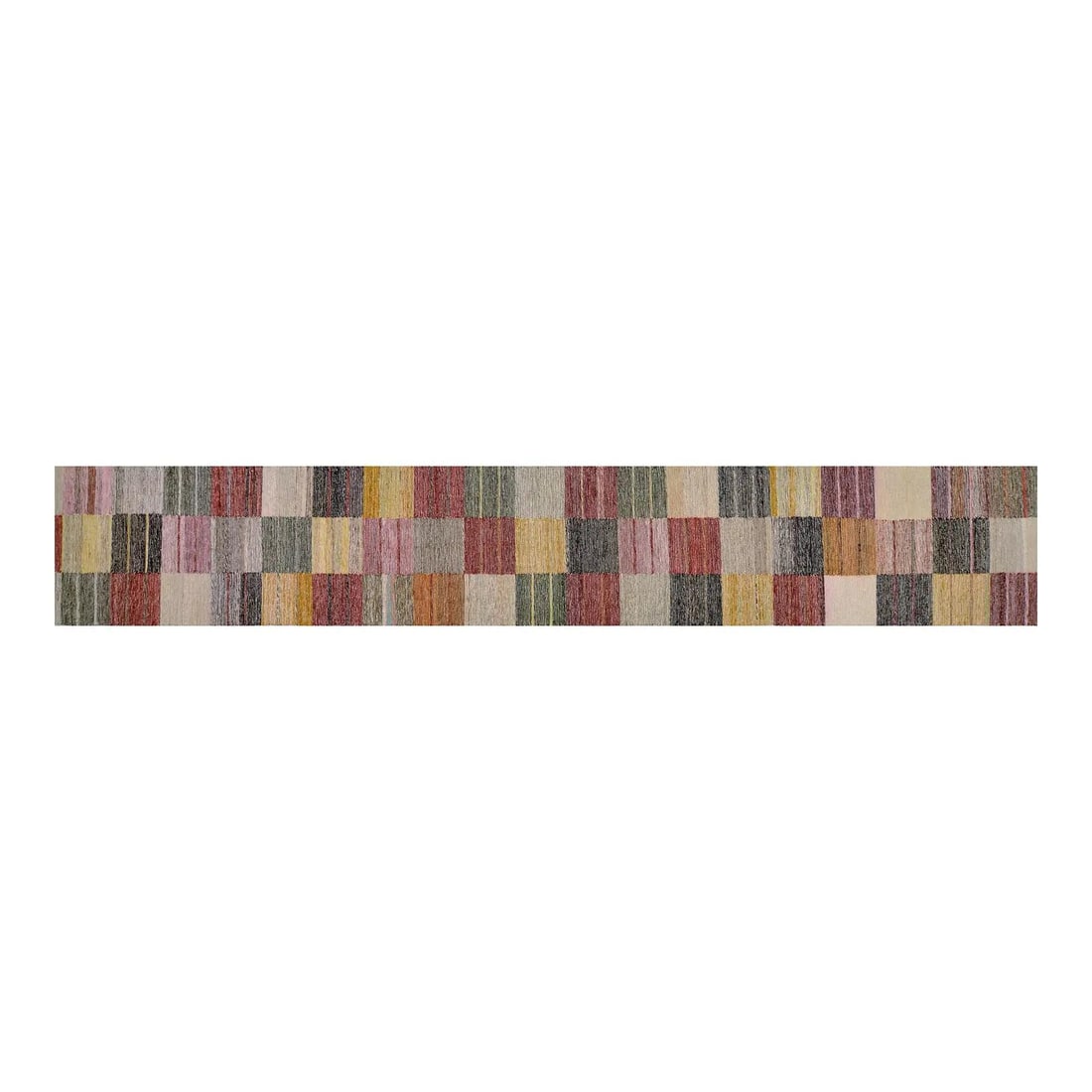 Vintage Beni Ourain Wool Runner Rug 2'3" x 15'6" Moroccan Hand-Knotted (1 of 5)