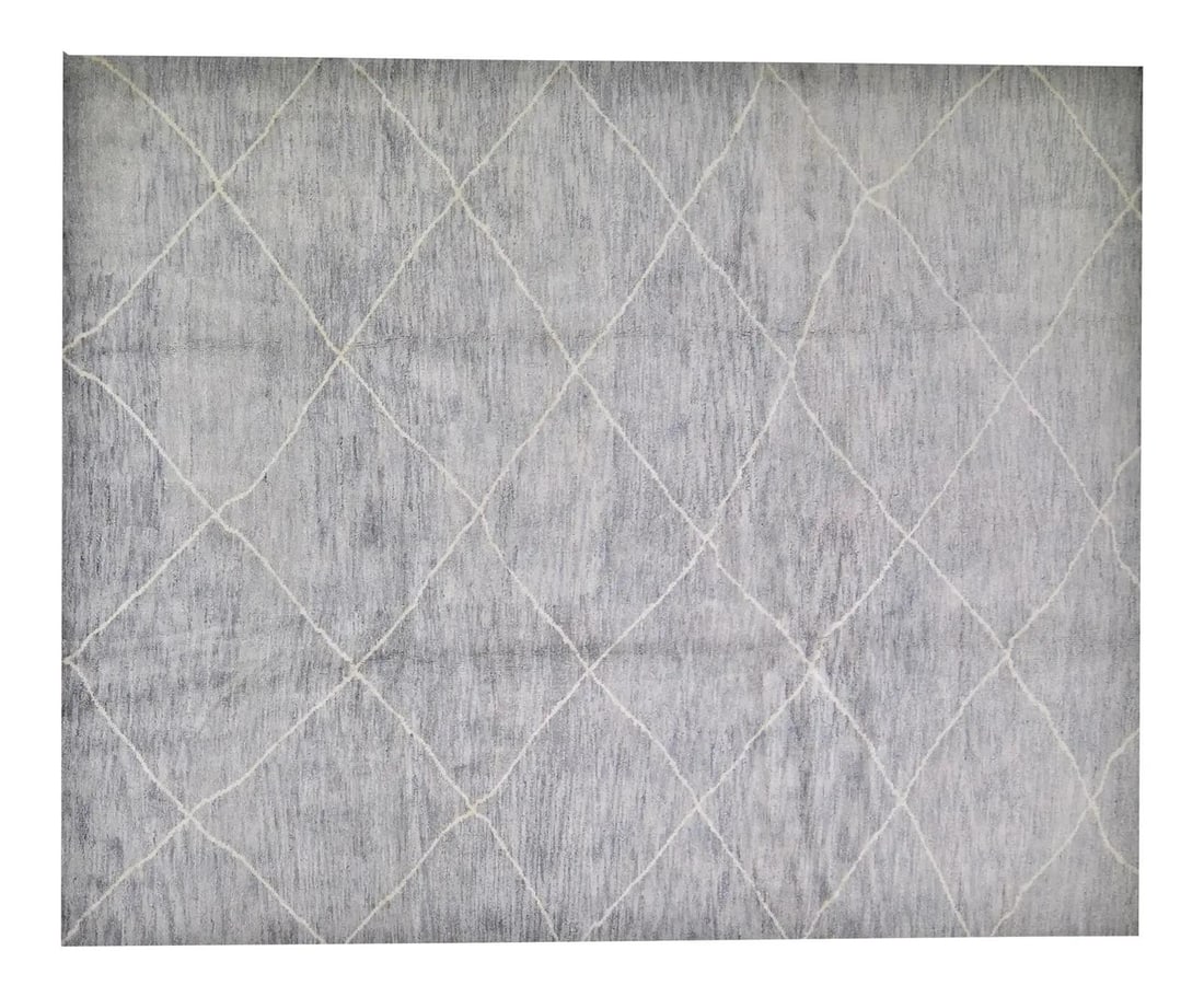 8'3" x 10'1" Beni Ourain Moroccan Wool Rug in Gray with Soft Texture (1 of 5)