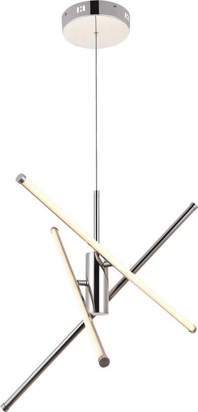 Contemporary Sonya Pendant Light by Elegant Lighting Polished Nickel (1 of 1)