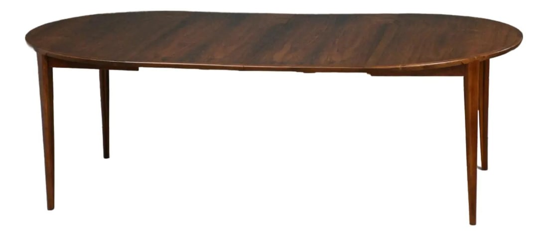 Mid Century Walnut Dining Table With Leaves Extending to 86.25 Inches (1 of 9)