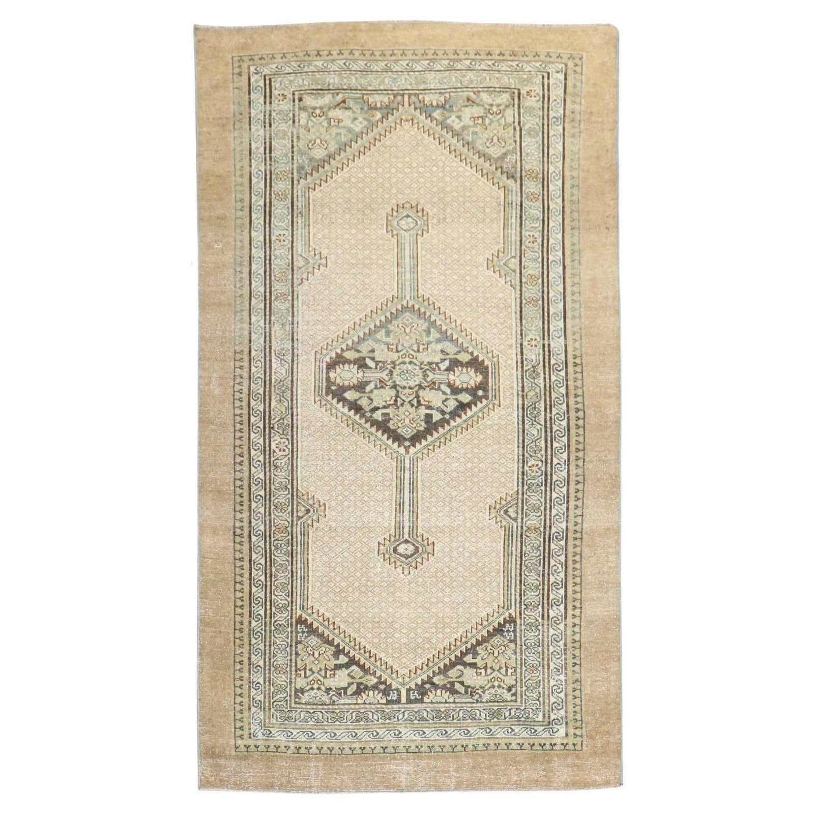Antique Bakshaish Serab Hand-Knotted Wool Accent Rug 45 x 78 Iran: Antique Bakshaish Serab Hand-Knotted Wool Accent Rug 45 x 78 Iran This exquisite Antique Tribal Serab Accent Rug is a stunning piece of decor that reflects the rich heritage of Persian craftsmanship. 