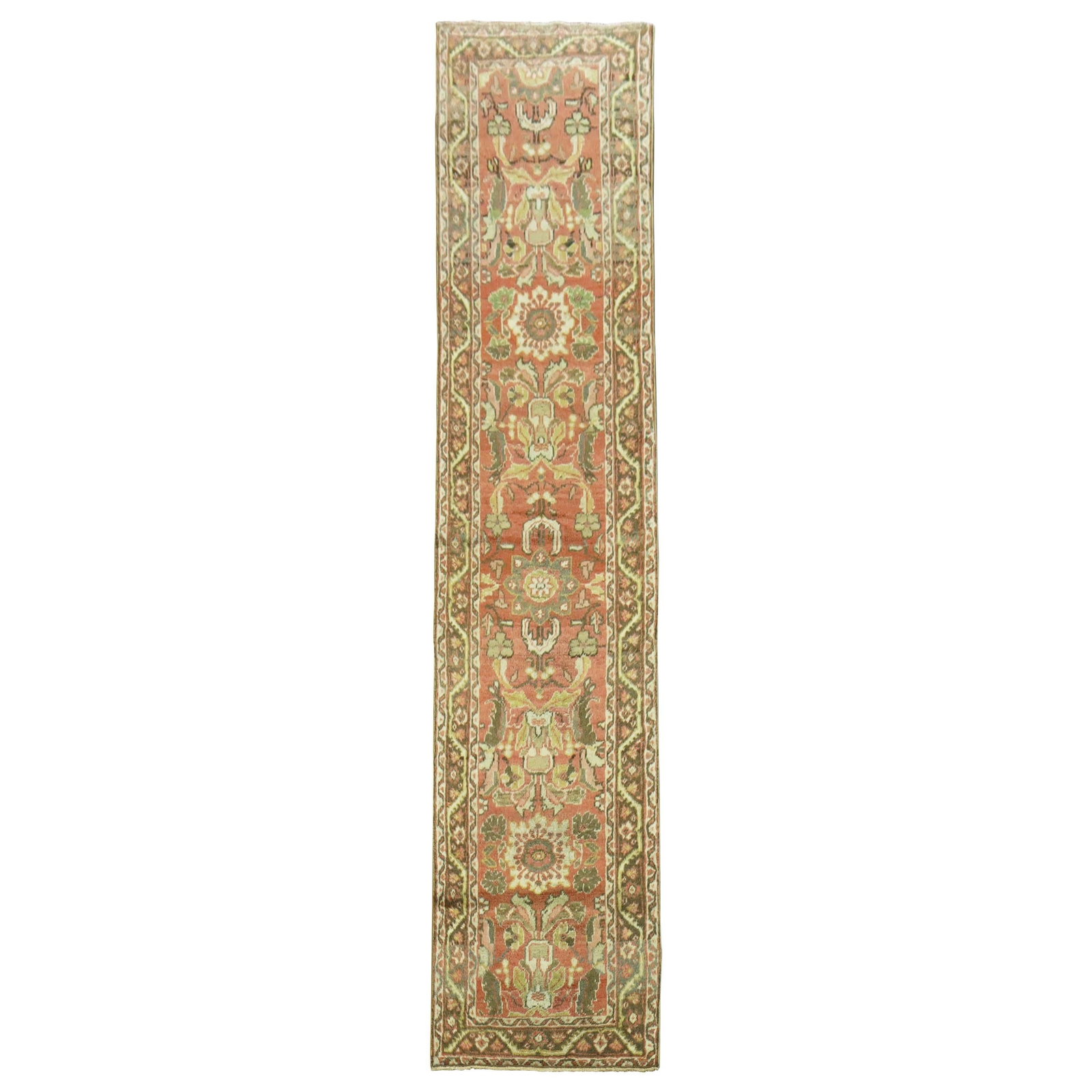 Vintage Persian Mahal Runner 30 x 135 Wool Hand-Knotted Sultanabad Iran 1930 (1 of 6)