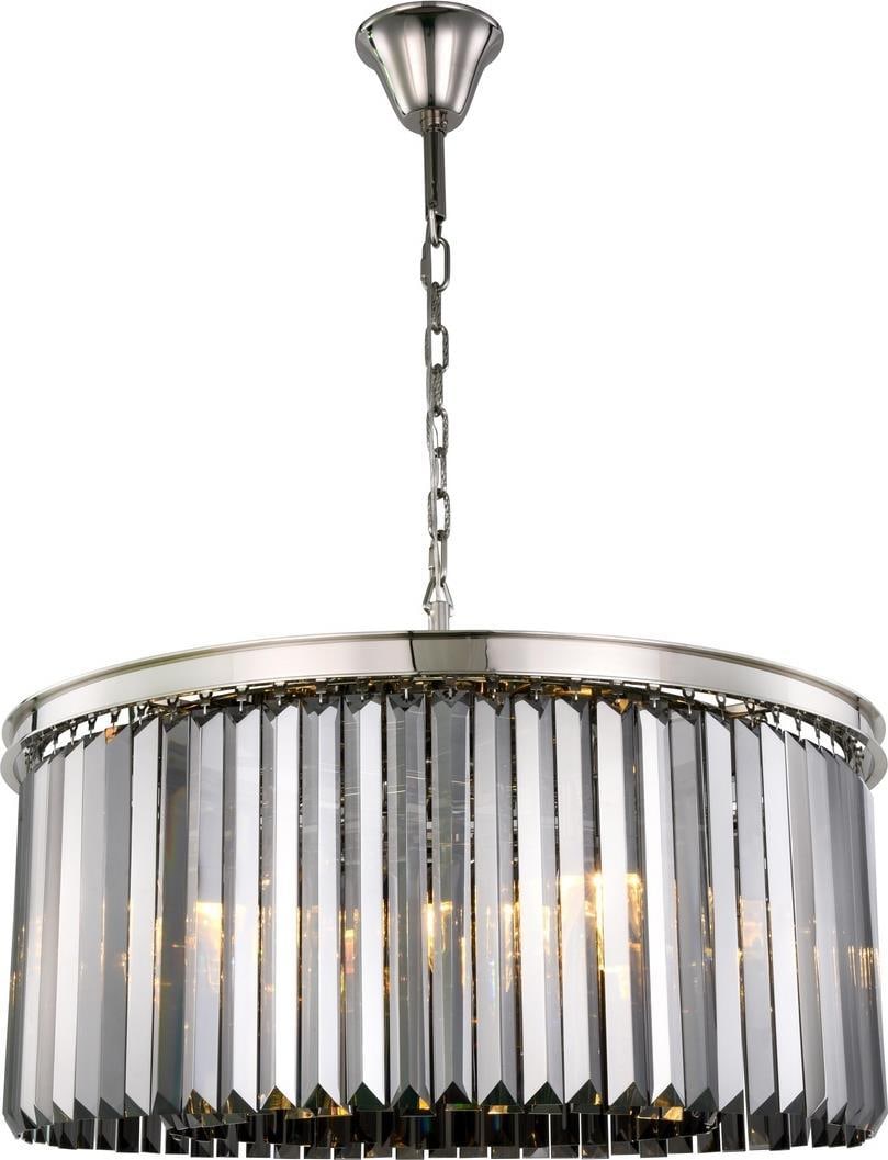 Sydney Collection Crystal Pendant Light with Polished Nickel Finish: Sydney Collection Crystal Pendant Light with Polished Nickel Finish This pendant light from the Sydney collection features a polished nickel silver finish and a crystal shade, creating a striking cent
