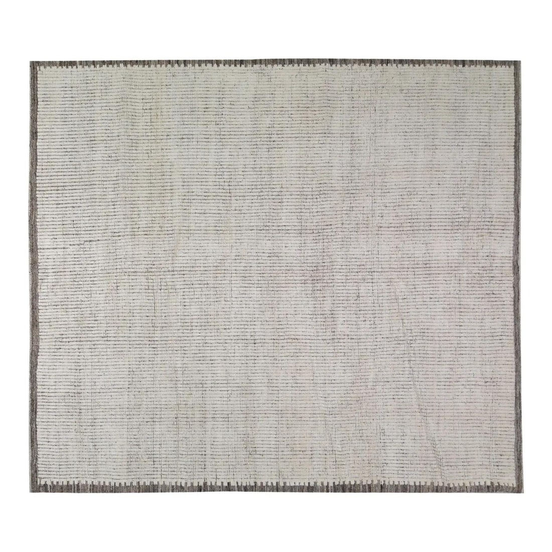 8'7" x 10' Almond Wool Area Rug Hand Knotted Moroccan Style (1 of 6)