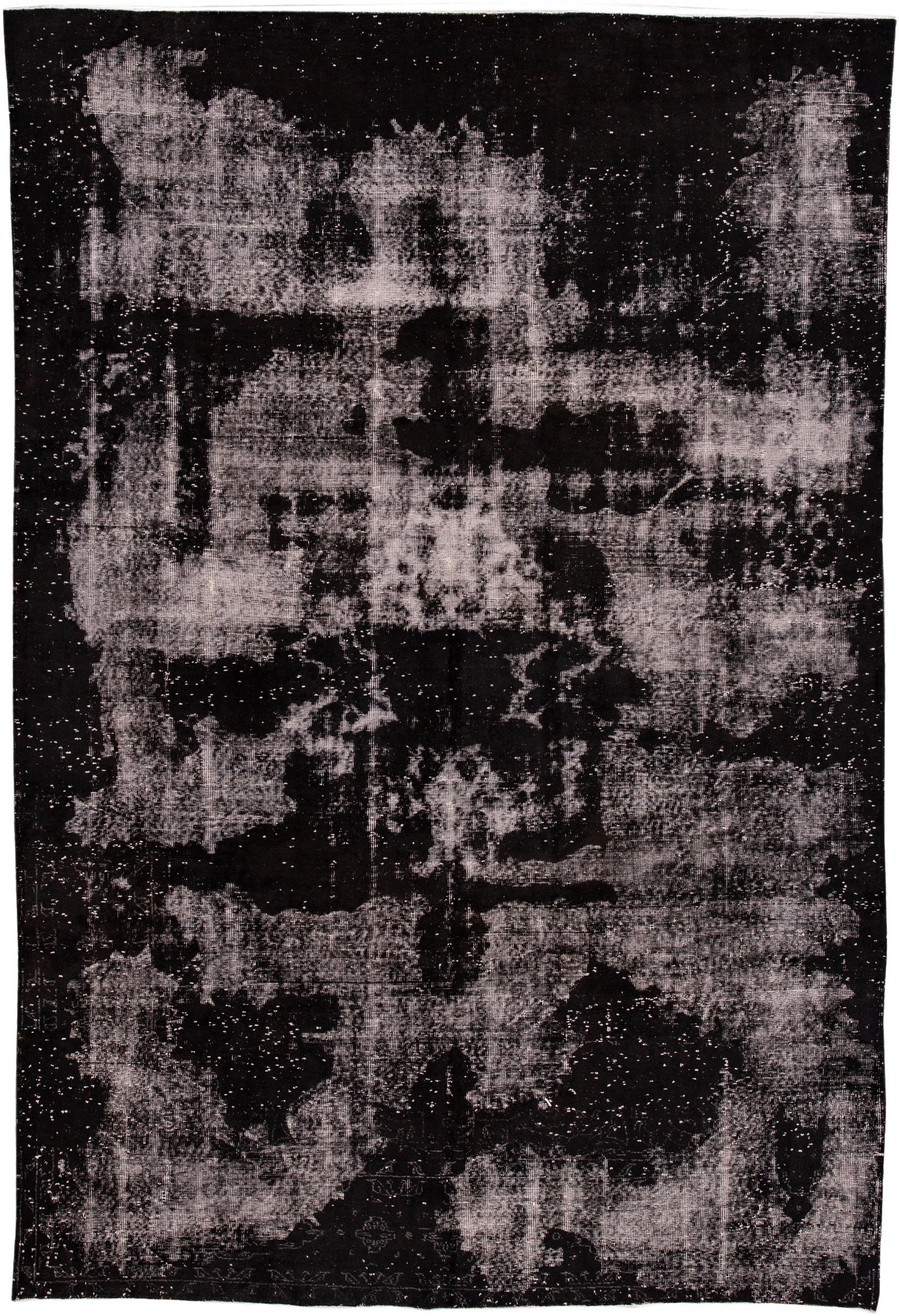 Vintage Mid 20th Century Turkish Wool Overdyed Rug 7'8" x 11'6": Vintage Mid 20th Century Turkish Wool Overdyed Rug 7'8" x 11'6" Explore the beauty of this Mid 20th Century Turkish Overdyed Rug, a hand-knotted vintage piece that showcases a stunning allover design.